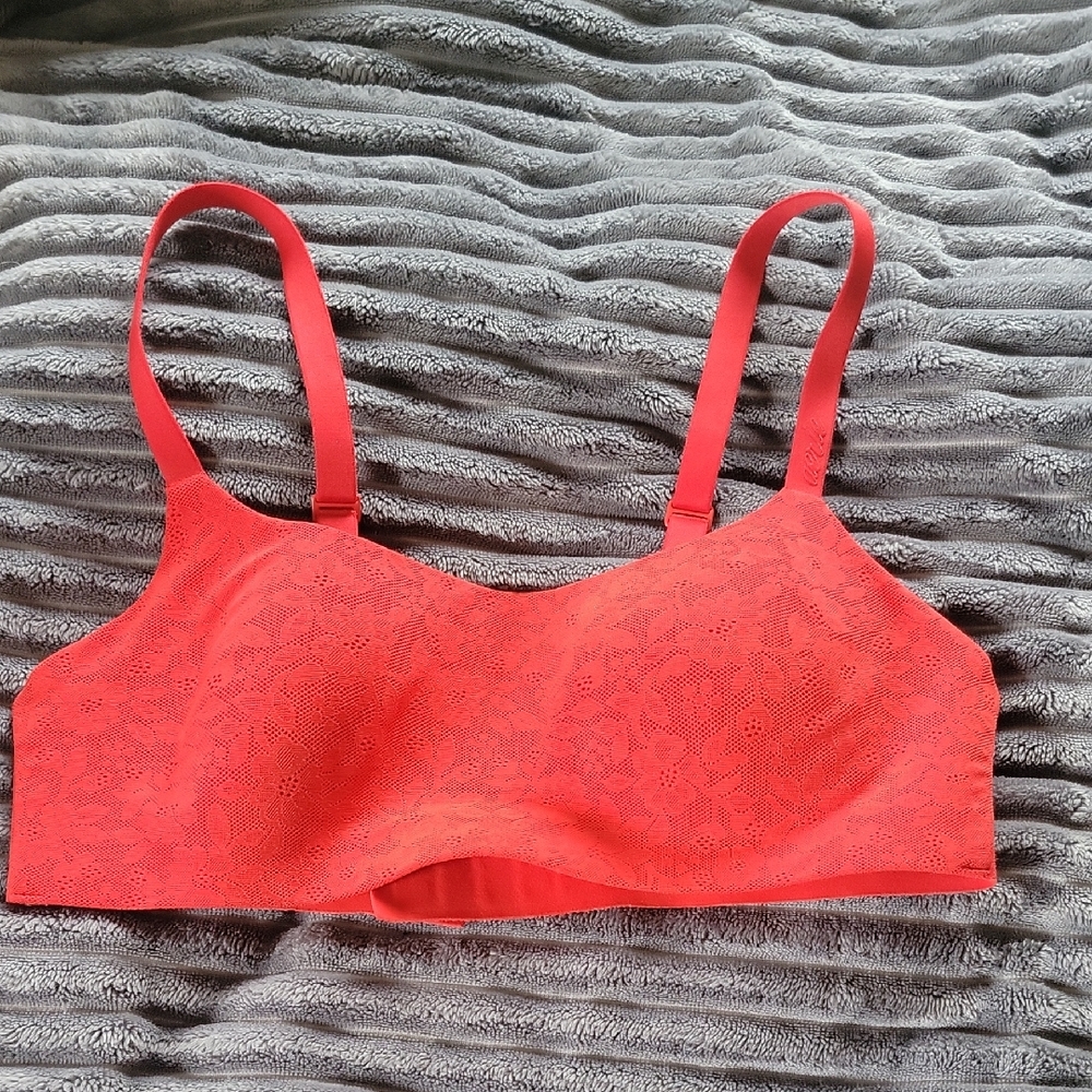 aerie Red Lace Wireless Smoothez Bralette